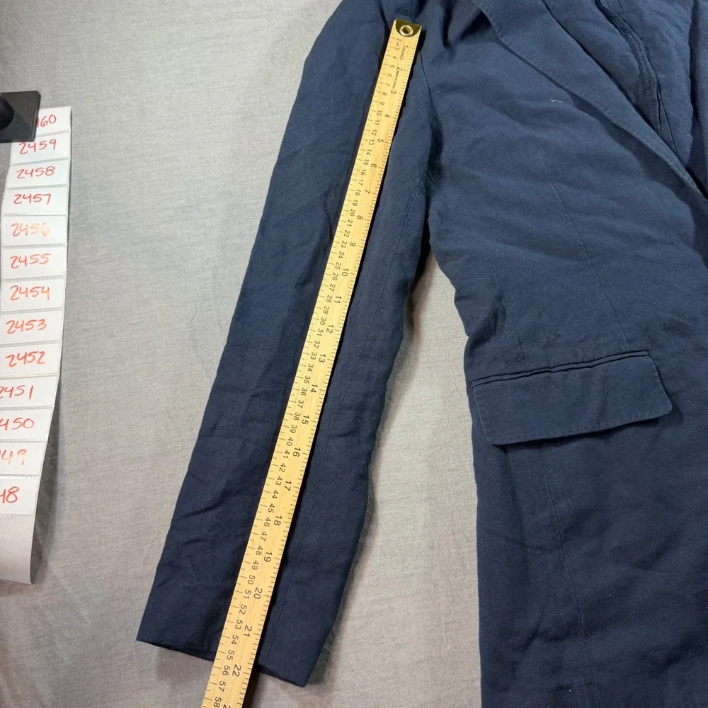 J.Crew Ludlow Linen Blazer Mens 36R Navy Blue Excellent Baird McNutt Irish Linen